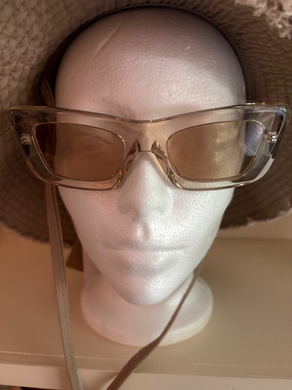 Women's Prada Cat Eye Transparent Beige Sunglasses
